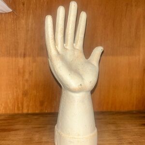 Cast Iron Hand Sculpture Cream Right Hand Statue Home Decor Art